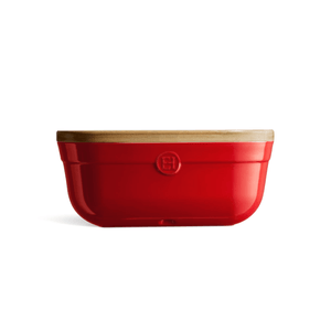 Emile Henry Bread Box & Chopping Board Burgundy