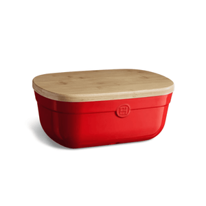 Emile Henry Bread Box & Chopping Board Burgundy