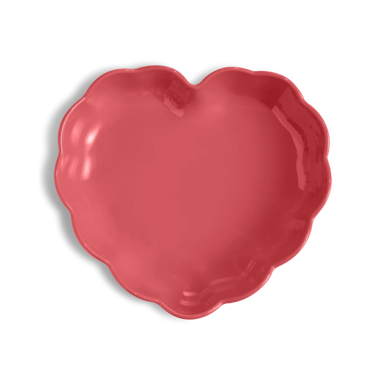Emile Henry Madeleine Heart Dish 26cm Rose Candy
