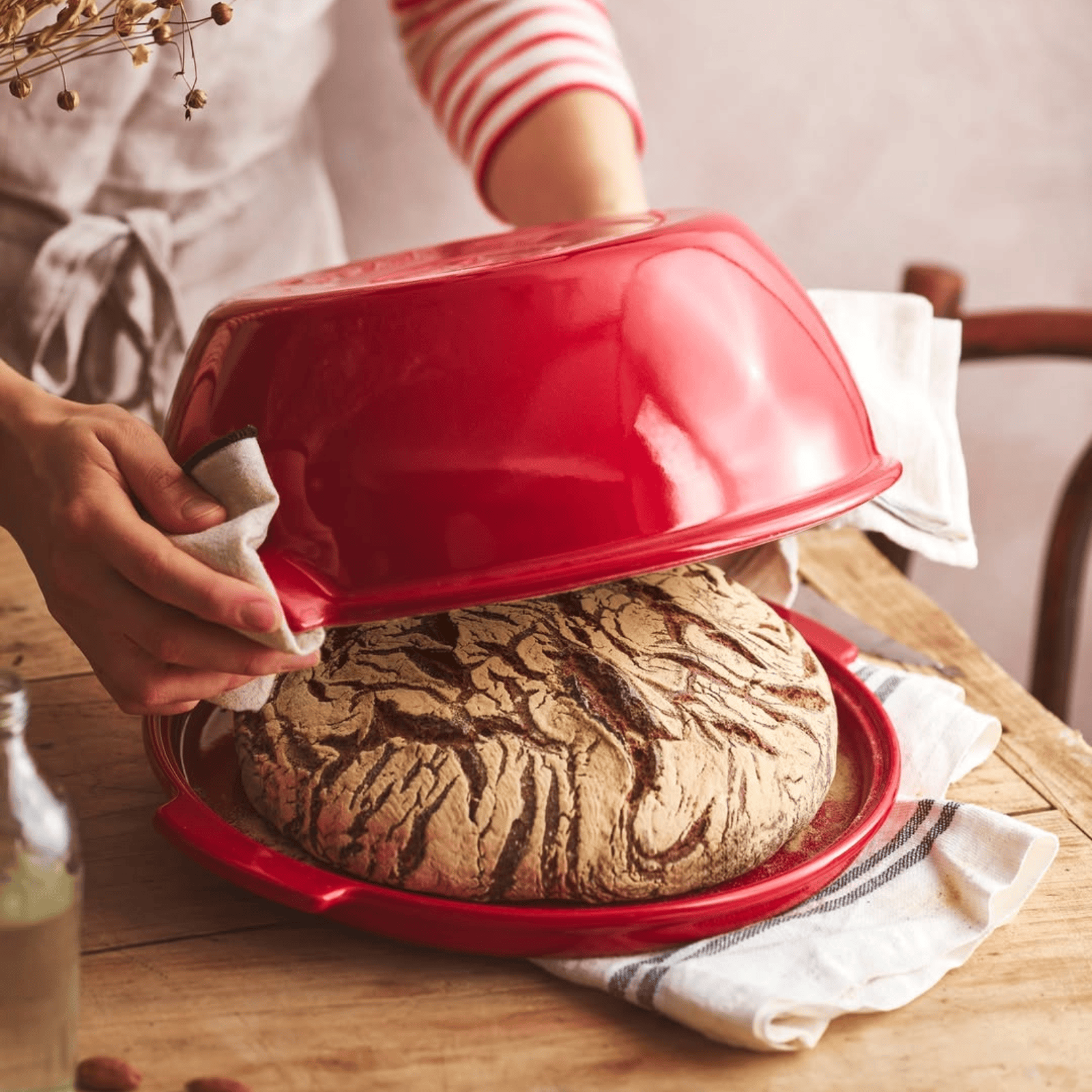 Emile Henry Round Bread Maker Burgundy