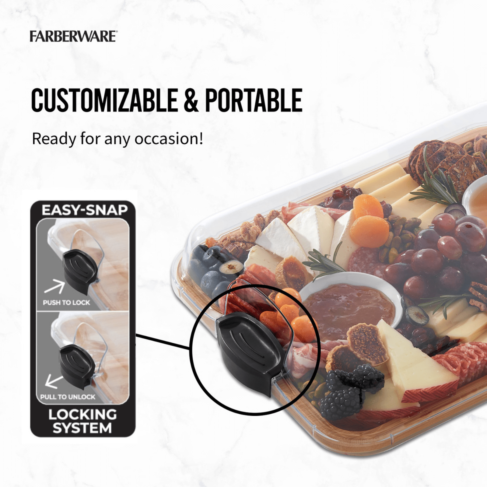 Farberware Build-a-Board Bamboo Rectangular Board 35.5cm x 28cm