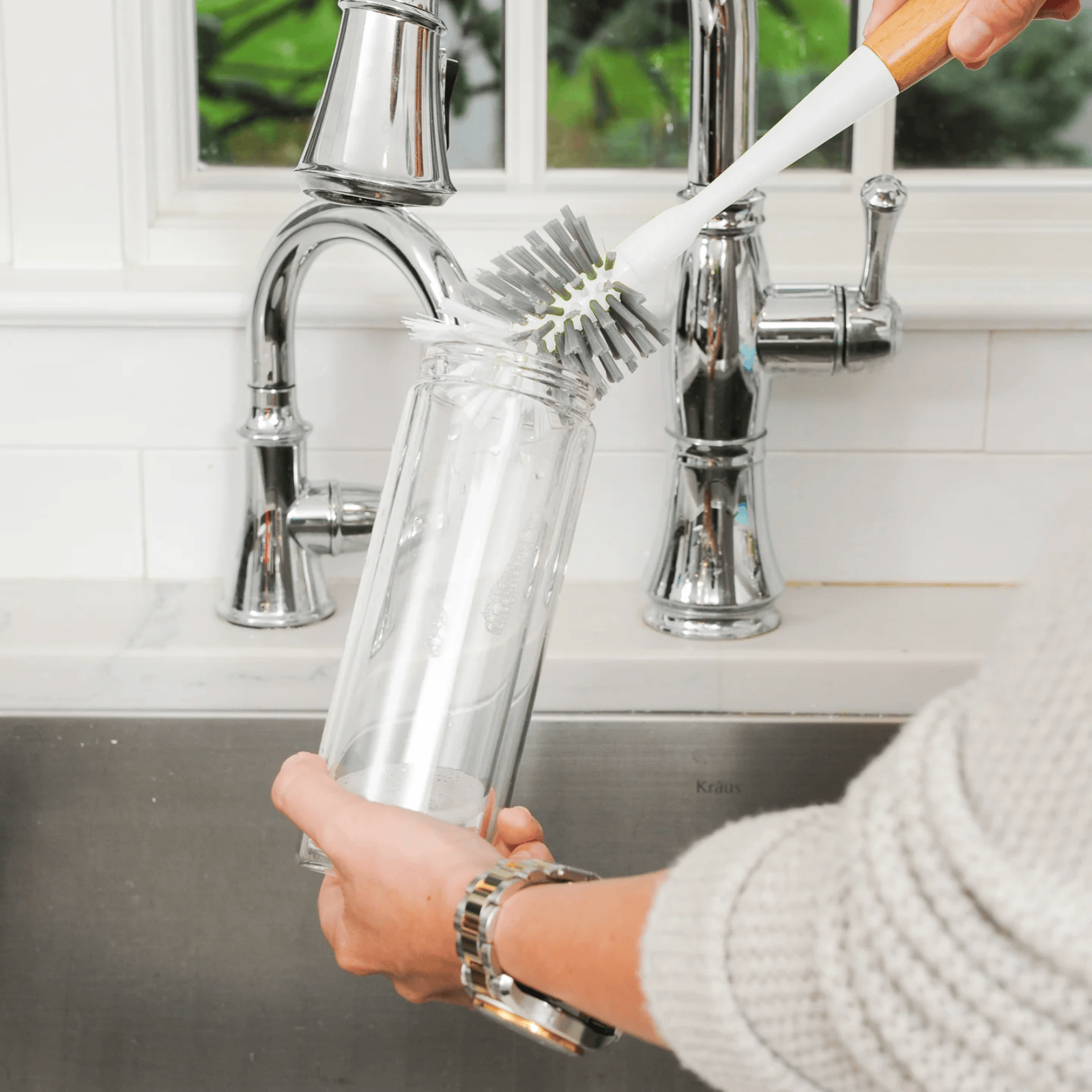 Full Circle Clean Reach Replaceable Bottle Brush