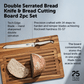 Furi Pro Double Serrated Bread Knife & Bread Cutting Board Set 2-Piece