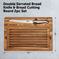 Furi Pro Double Serrated Bread Knife & Bread Cutting Board Set 2-Piece