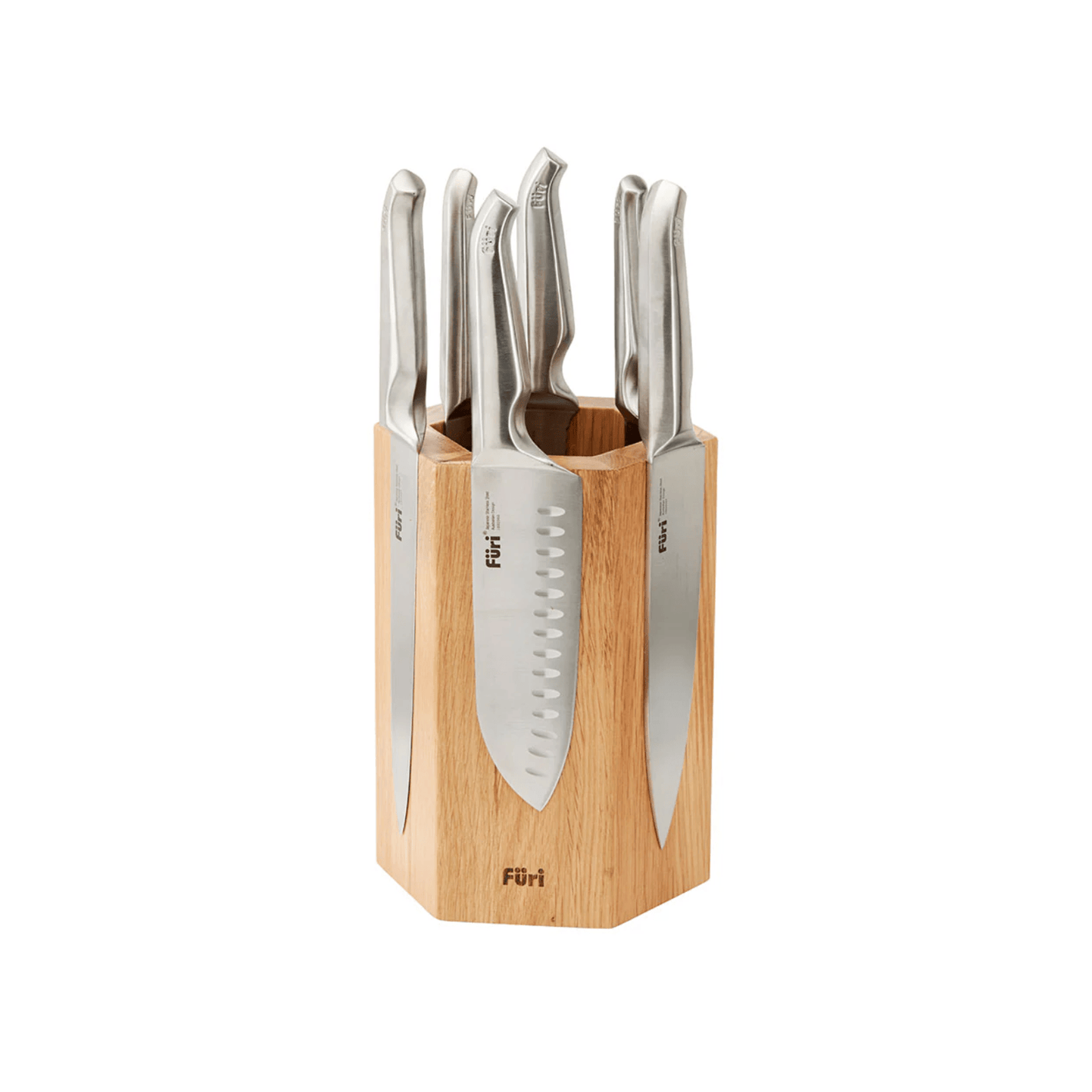 Furi Pro Magnetic Hexagonal Knife Block Set 7-Piece