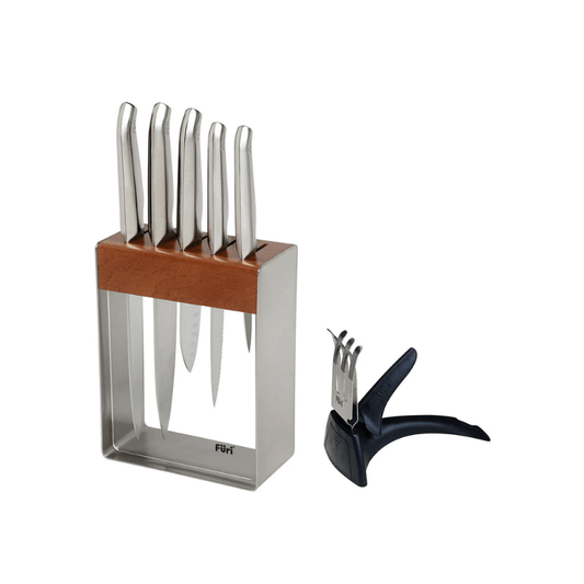 Furi Pro Stainless Steel Knife Block Set 7-Piece The Homestore Auckland
