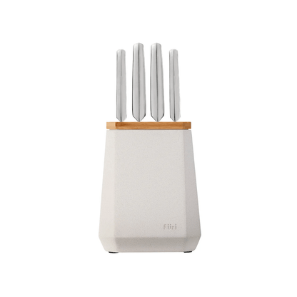 Furi Pro Stone Snow Terrazzo Knife Block Set 5-Piece