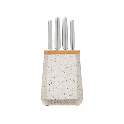 Furi Stone Azure Terrazzo Knife Block Set 5-Piece