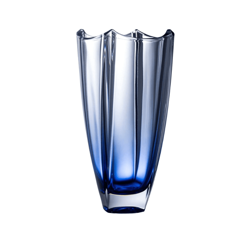 Galway Crystal Dune Sapphire Square Vase 30.5cm