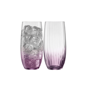 Galway Crystal Erne Amethyst HiBall Pair