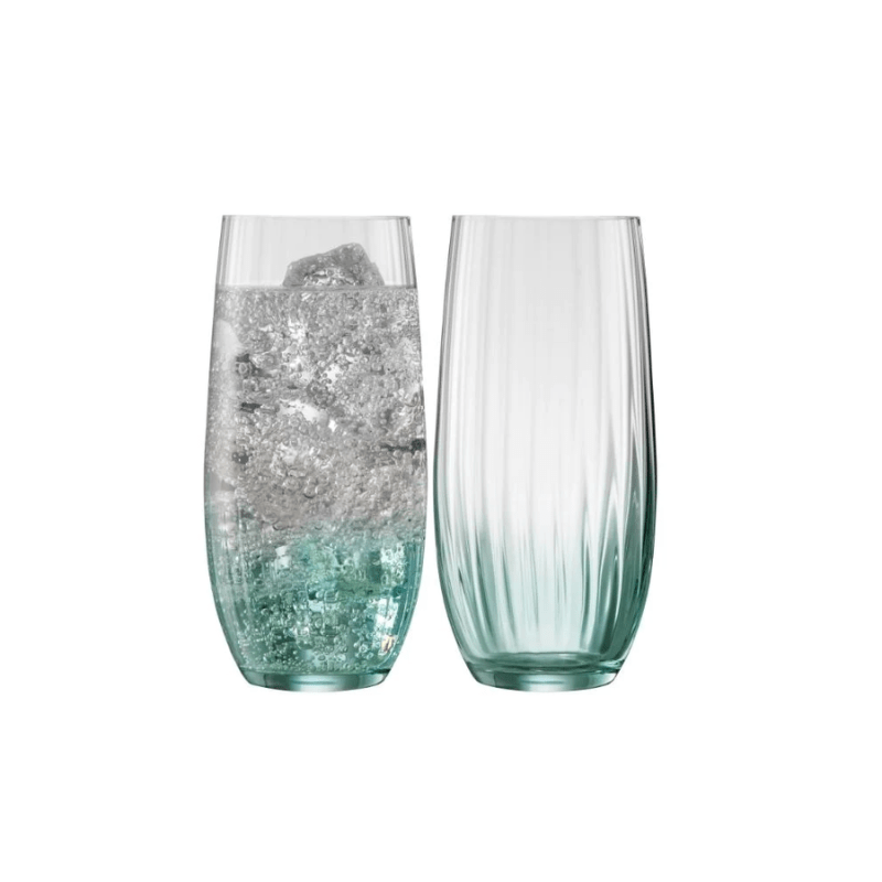 Galway Crystal Erne Aqua HiBall Pair