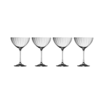 Galway Crystal Erne Saucer Champagne Set of 4