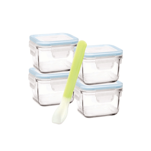 Glasslock Baby Food Square Container 5-Piece Set