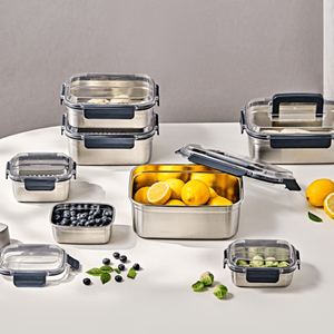 Glasslock ChefTopf Stainless Steel Airtight Food Storage Container 1440ml
