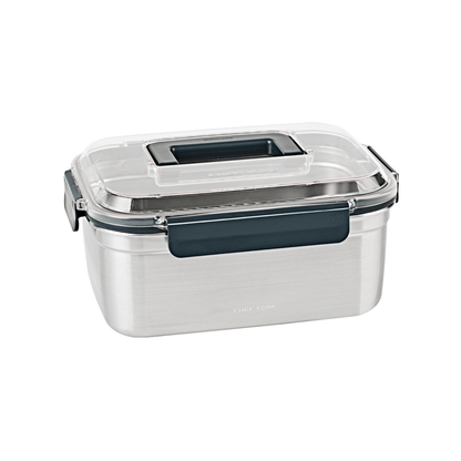 Glasslock ChefTopf Stainless Steel Airtight Food Storage Container 3460ml
