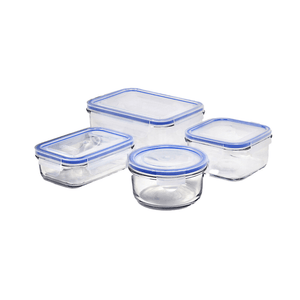 Glasslock Classic Tempered Glass Container 4-Piece Set