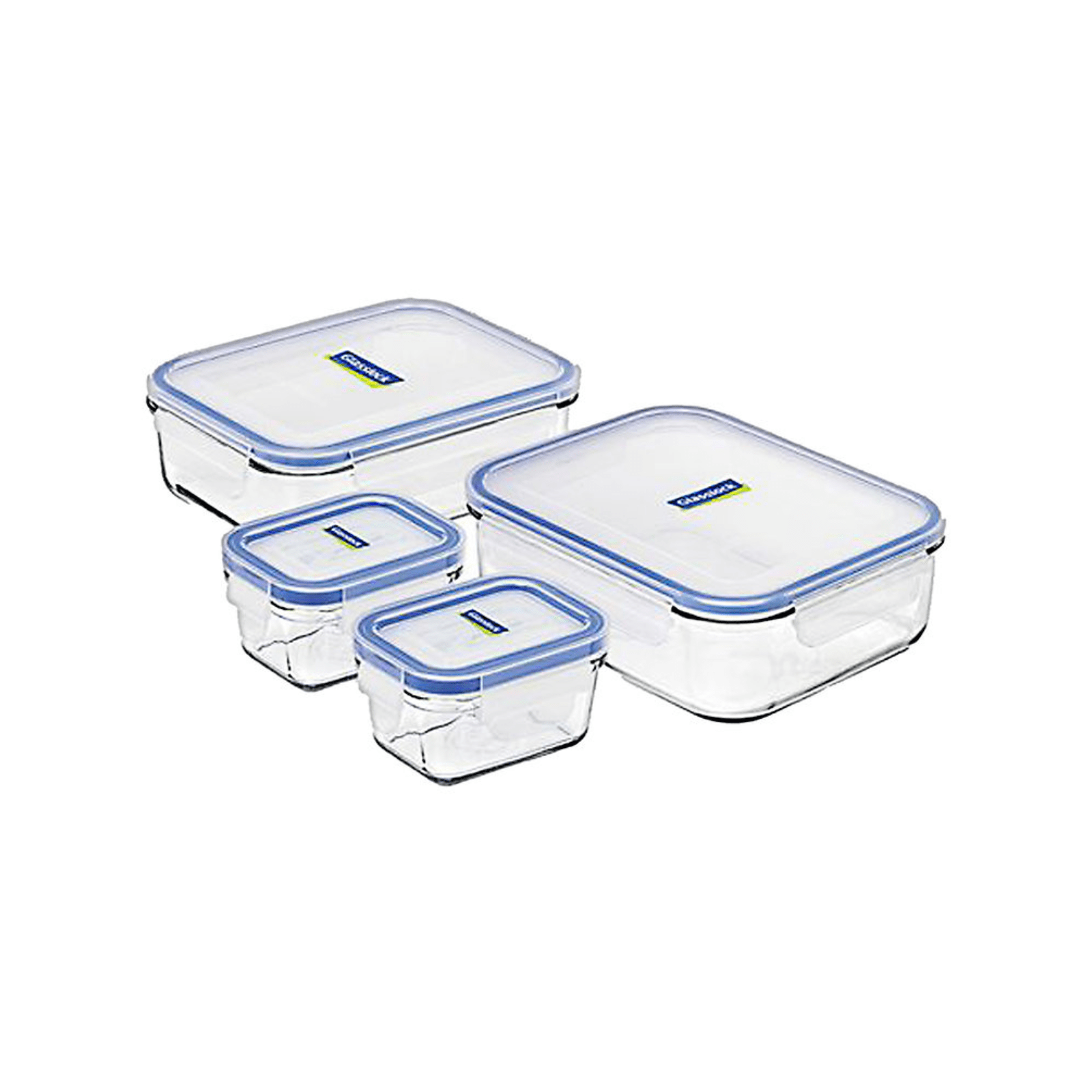 Glasslock Classic Tempered Glass Rectangle Container 4-Piece Set