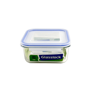 Glasslock Classic Tempered Glass Square Container 1180ml