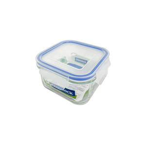Glasslock Classic Tempered Glass Square Container 480ml