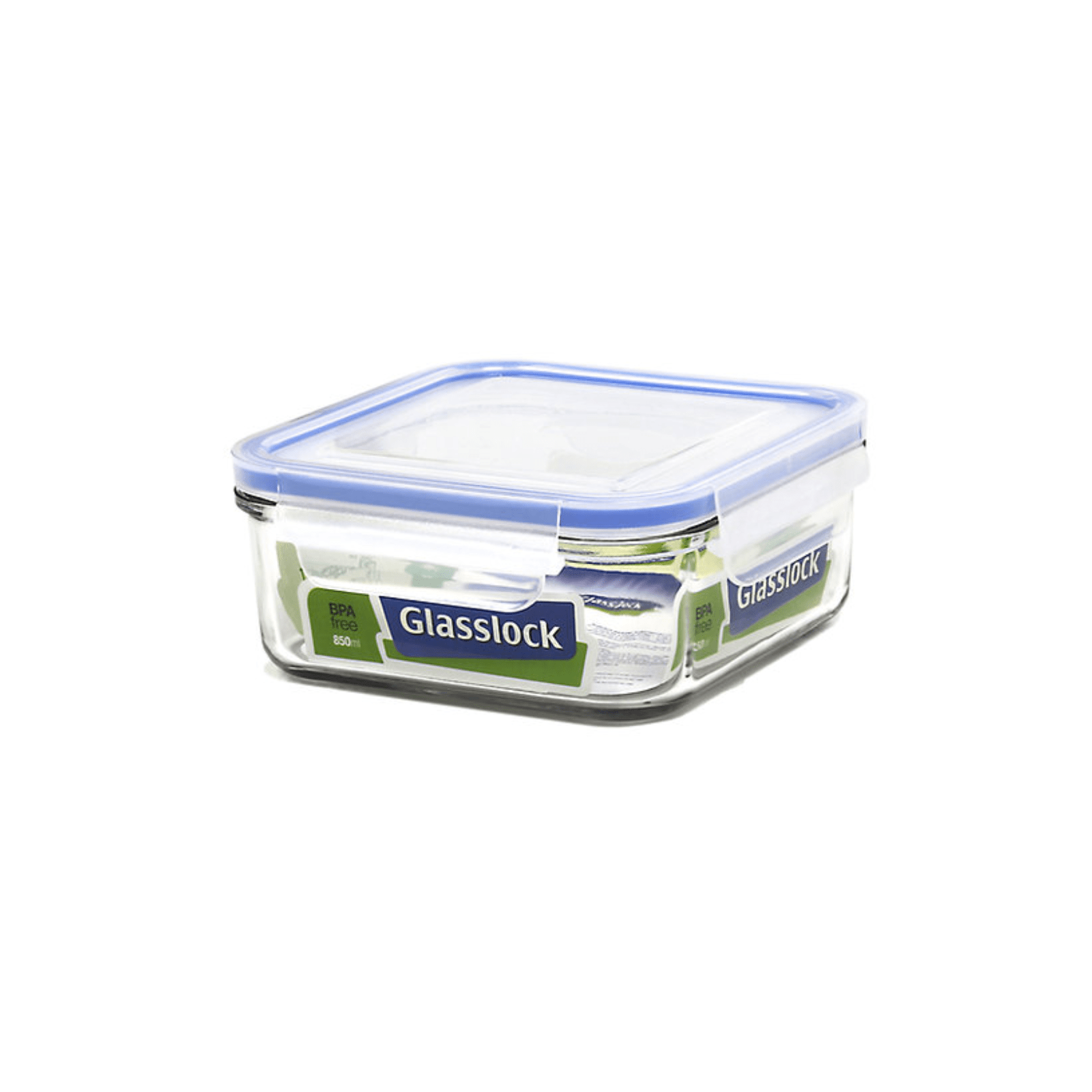 Glasslock Classic Tempered Glass Square Container 850ml