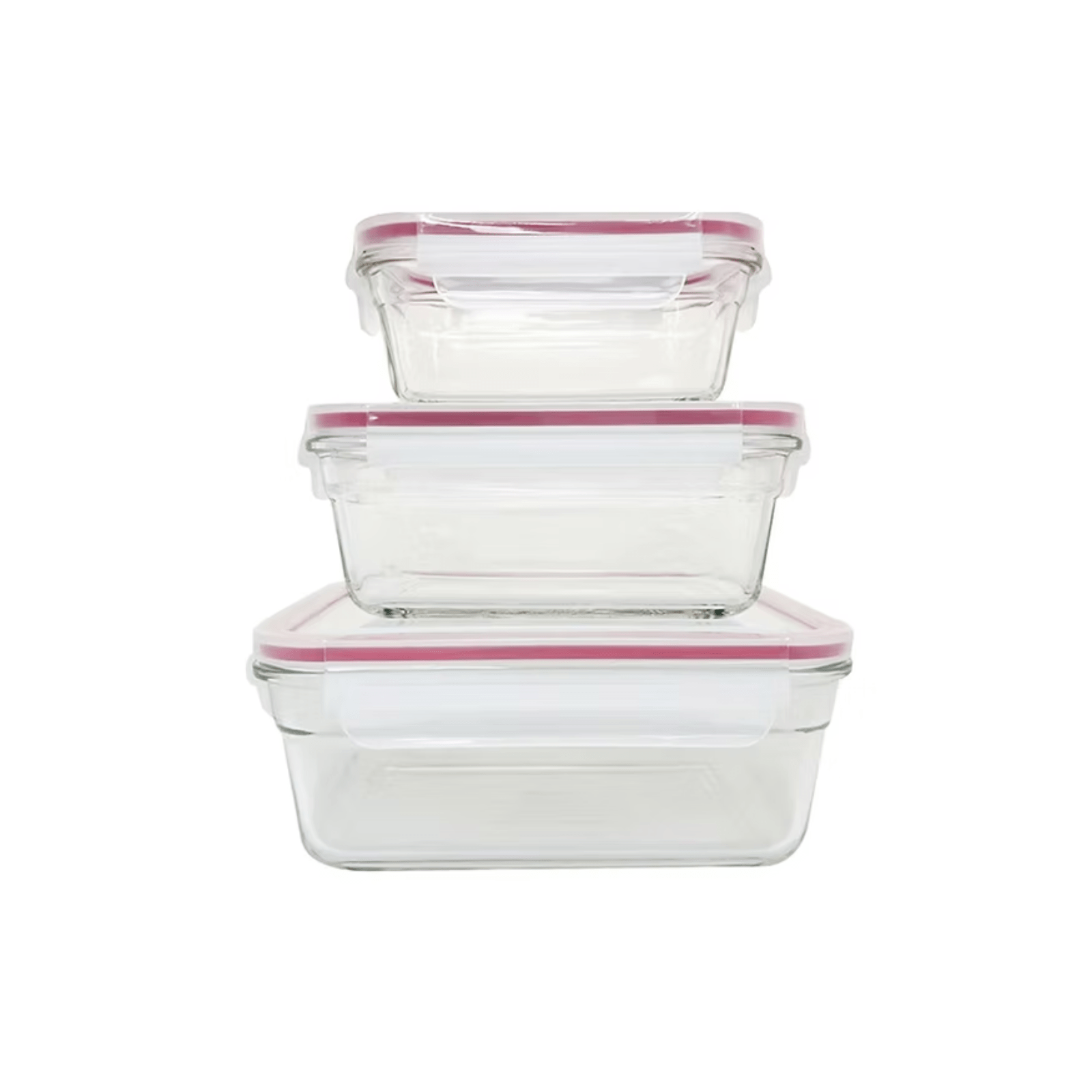 Glasslock Oven Safe Glass Rectangle Container 3-Piece Set