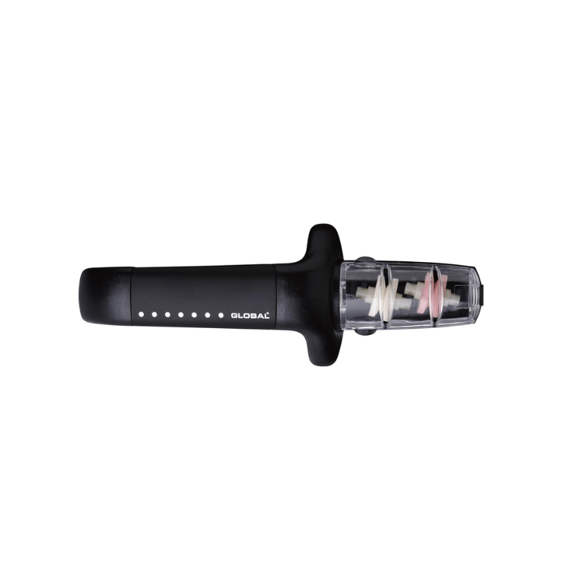GLOBAL 2-Stage Ceramic Water Sharpener Black