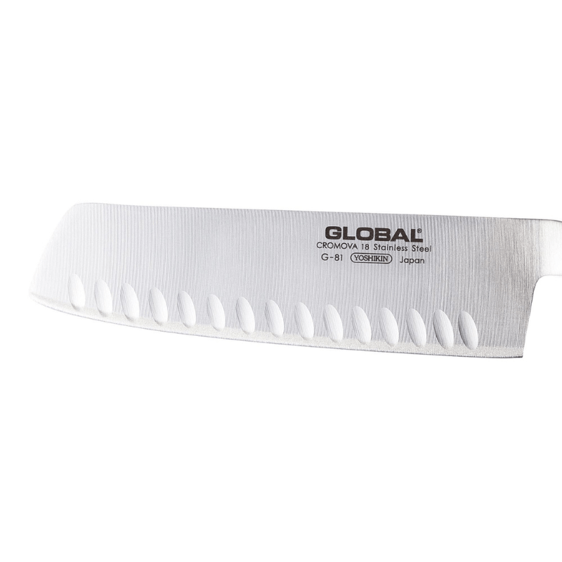 GLOBAL Classic Vegetable Knife 18cm Fluted (G-81)