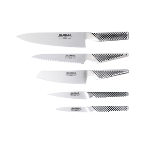 GLOBAL Katana Walnut Knife Block Set 6-Piece