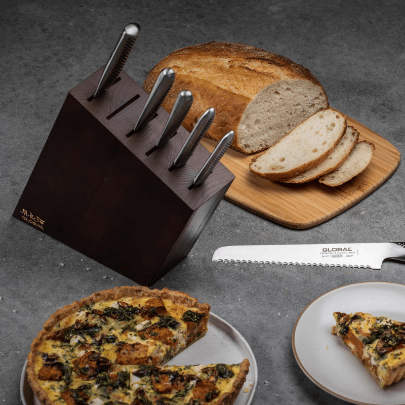 GLOBAL Kyoto Ash Knife Block Set 7-Piece