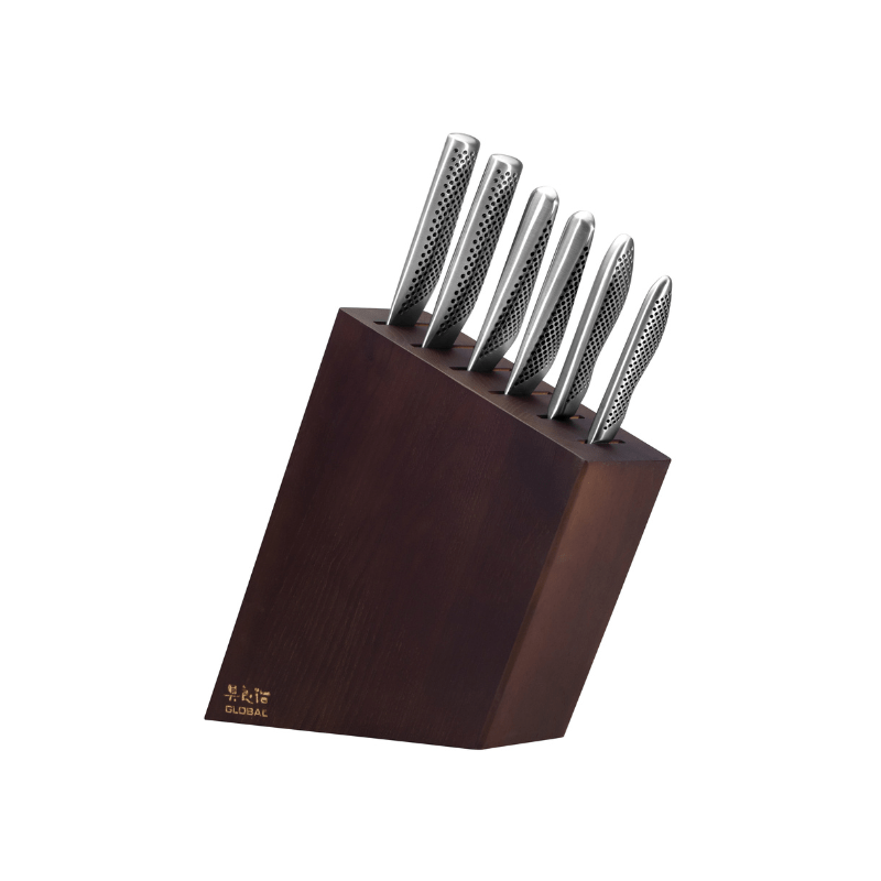 GLOBAL Kyoto Ash Knife Block Set 7-Piece