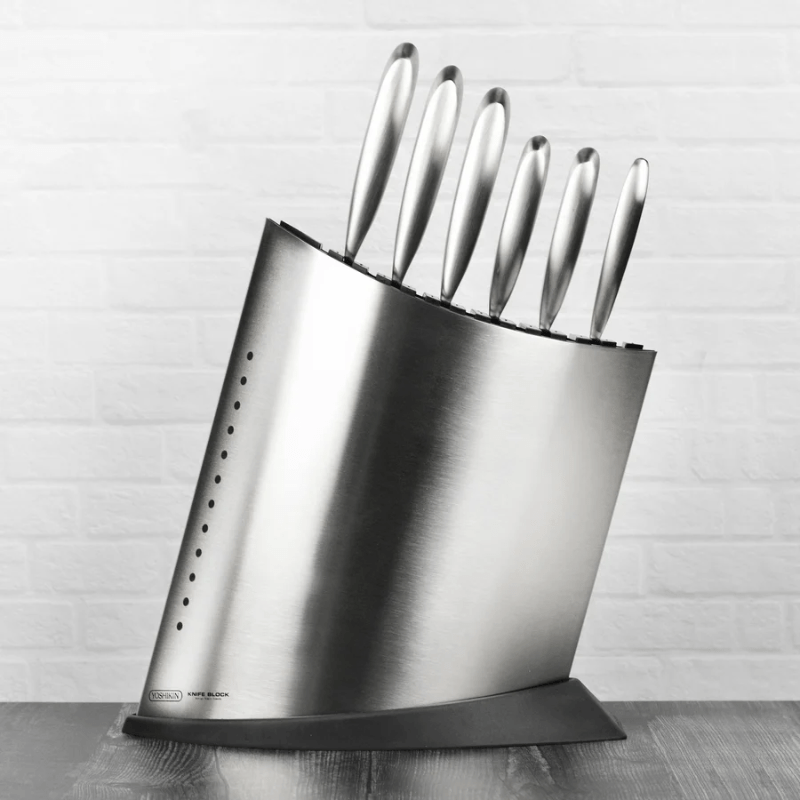 GLOBAL Ship Shape Stainless Steel Knife Block
