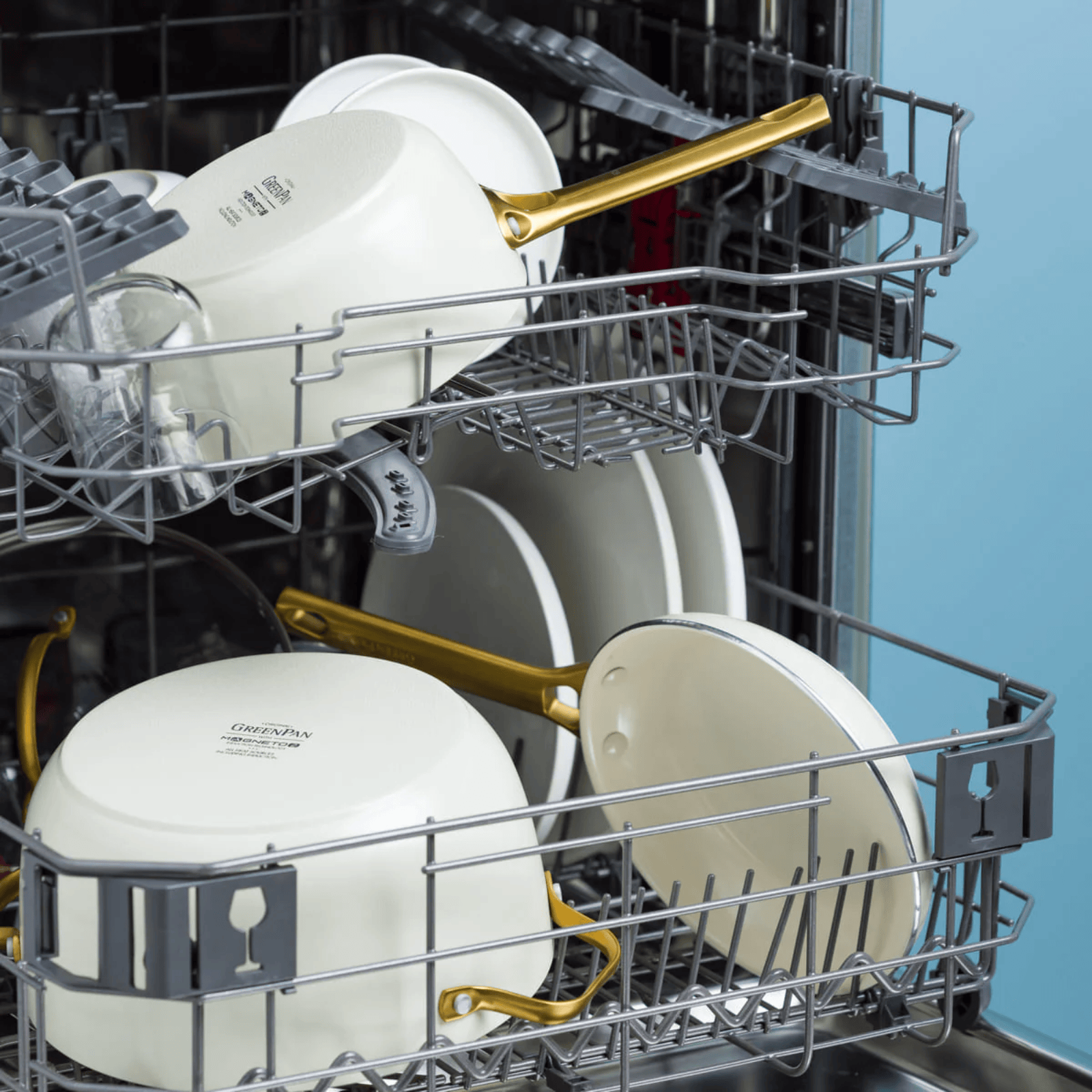 GreenPan Padova Non-Stick Cookware Set 10-Piece Cream