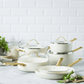GreenPan Padova Non-Stick Cookware Set 10-Piece Cream