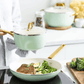 GreenPan Padova Non-Stick Cookware Set 10-Piece Mint Green