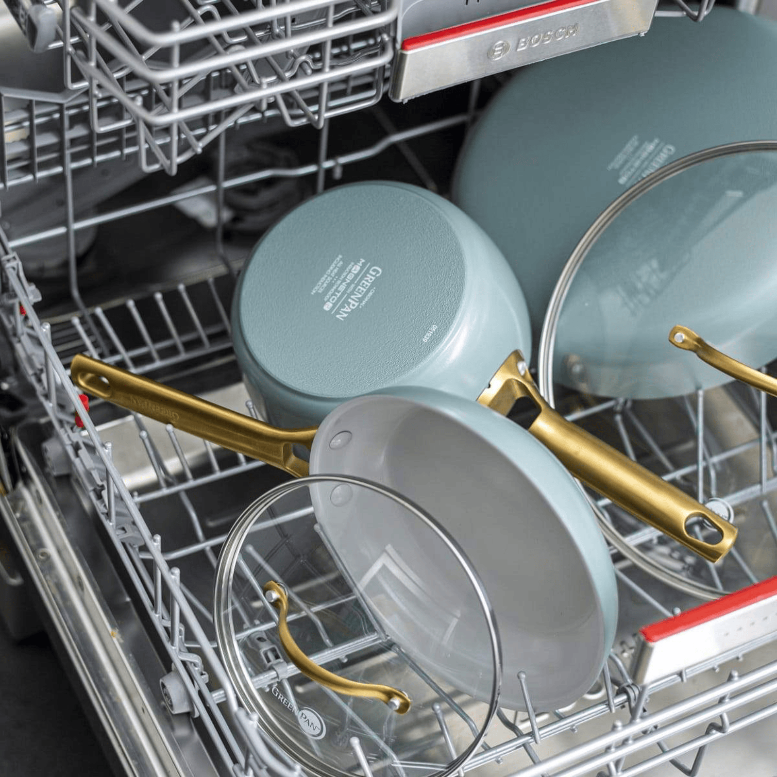 GreenPan Padova Non-Stick Cookware Set 10-Piece Smokey Sky Blue