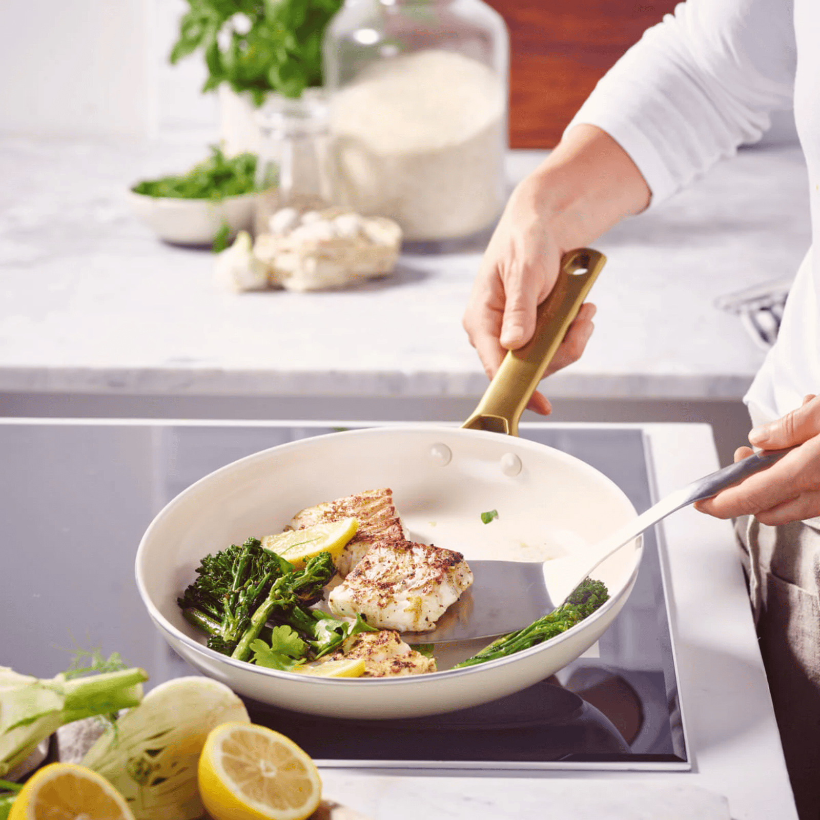 GreenPan Padova Non-Stick Frying Pan 24cm Cream
