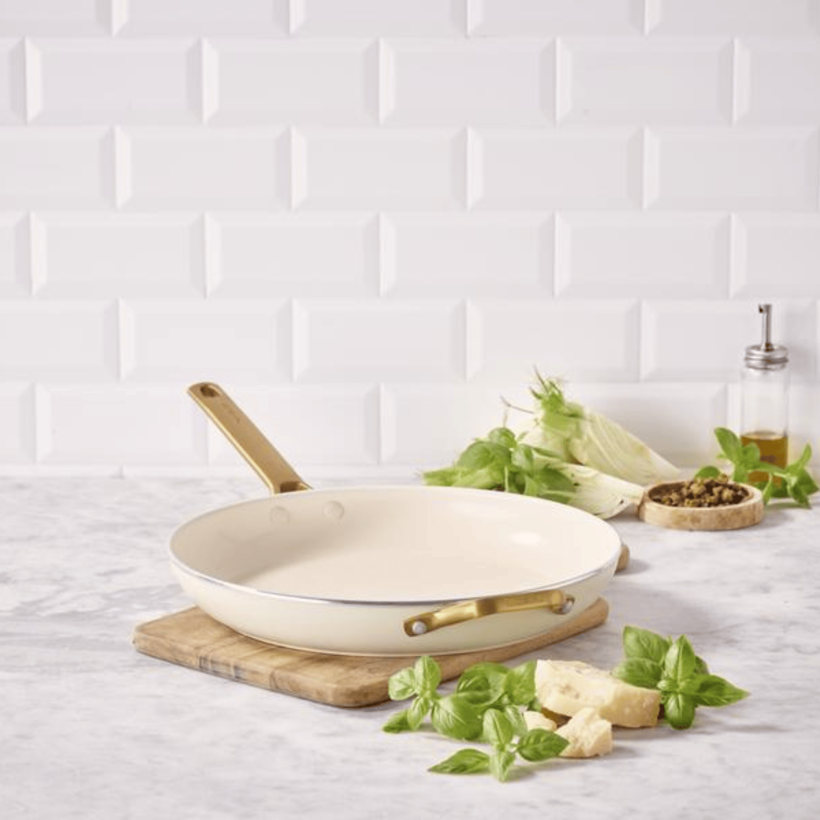 GreenPan Padova Non-Stick Frying Pan 32cm Cream