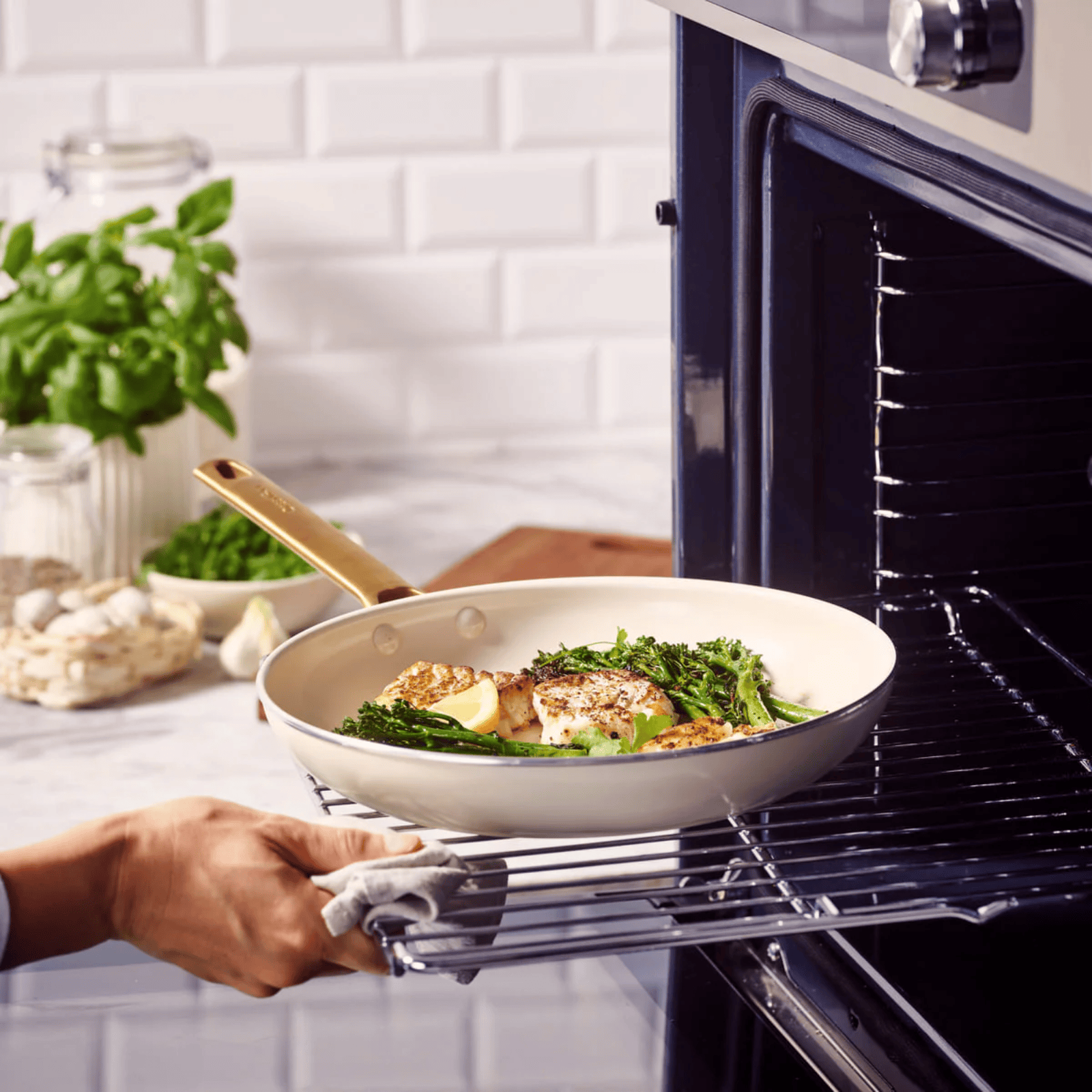 GreenPan Padova Non-Stick Frying Pan Set 26cm + 30cm Cream