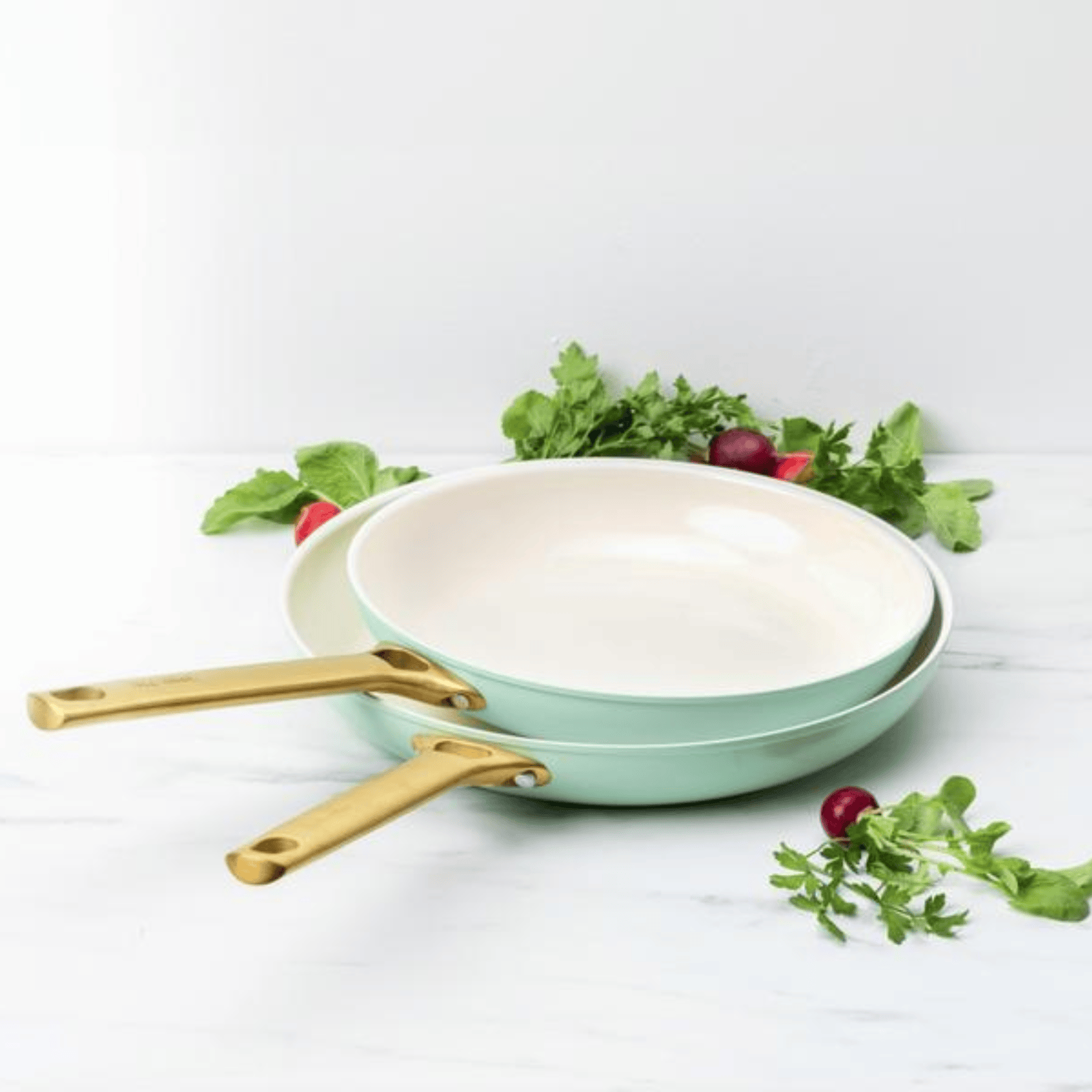 GreenPan Padova Non-Stick Frying Pan Set 26cm + 30cm Mint Green
