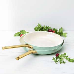 GreenPan Padova Non-Stick Frying Pan Set 26cm + 30cm Mint Green