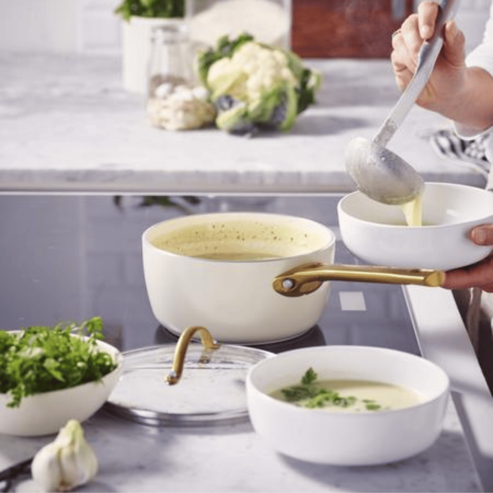 GreenPan Padova Non-Stick Saucepan 18cm Cream