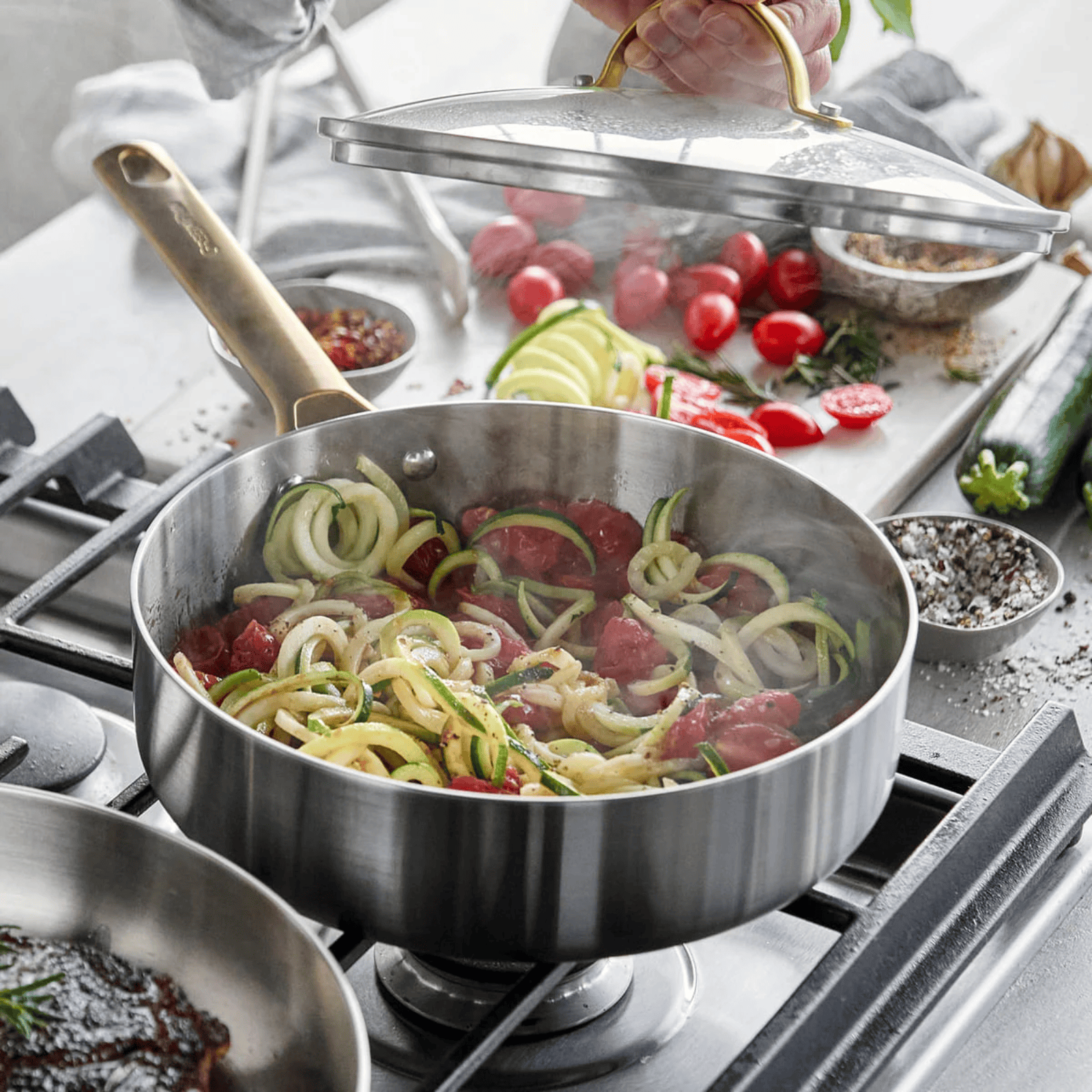 GreenPan Padova Stainless Steel Saute Pan 24cm