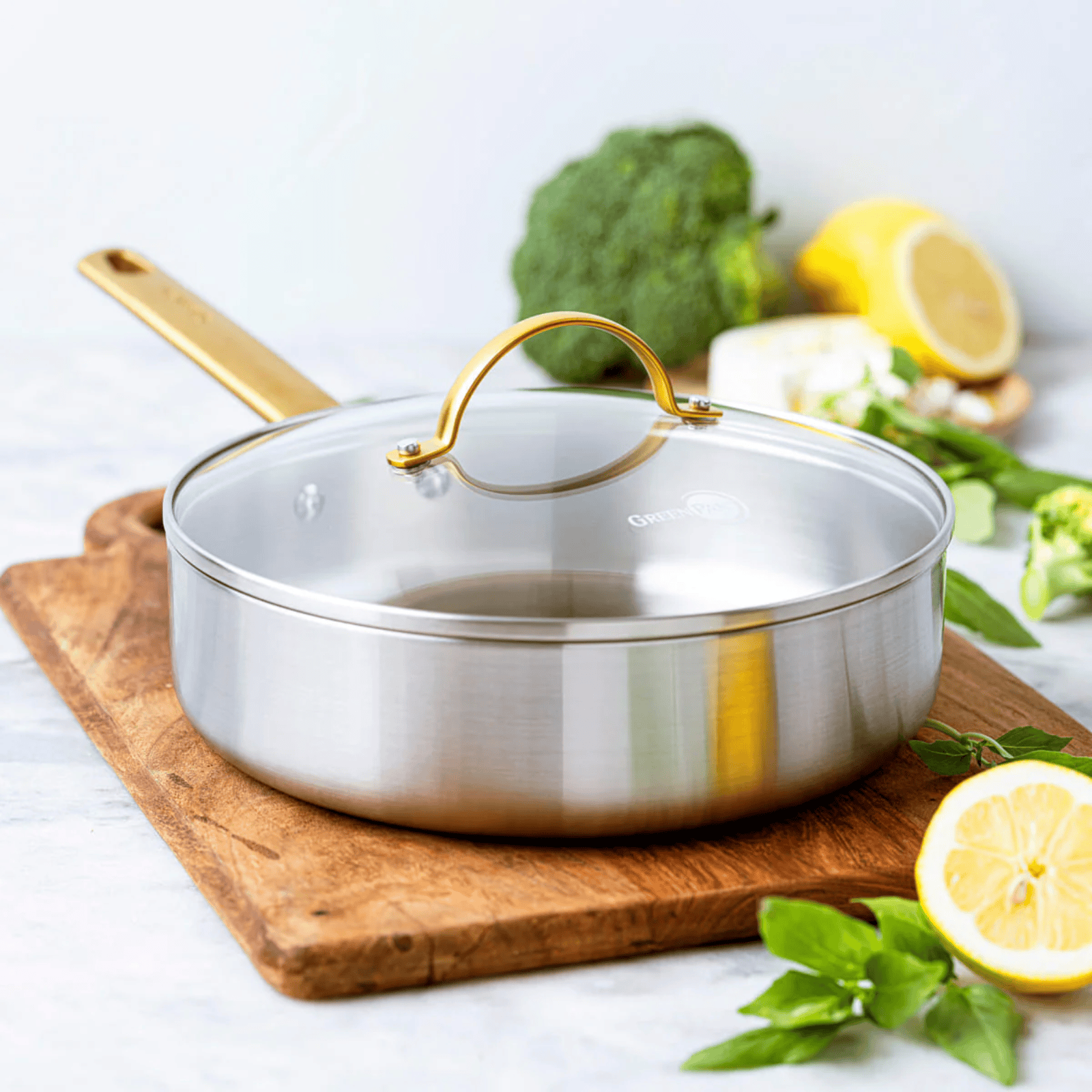 GreenPan Padova Stainless Steel Saute Pan 24cm
