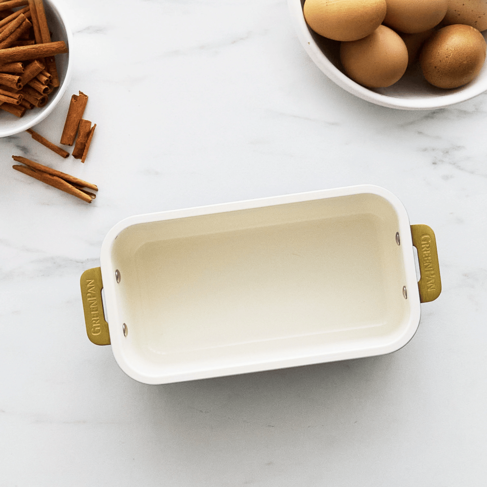 GreenPan Reserve Non-Stick Loaf Pan 23cm x 12.5cm Cream White