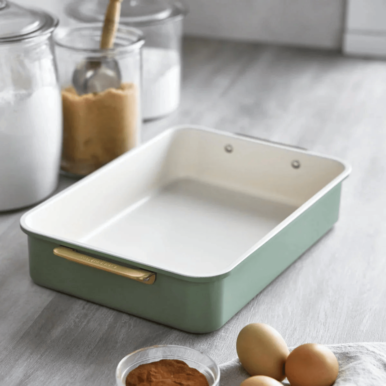 GreenPan Reserve Non-Stick Rectangular Pan 30cm x 25cm Sage Green