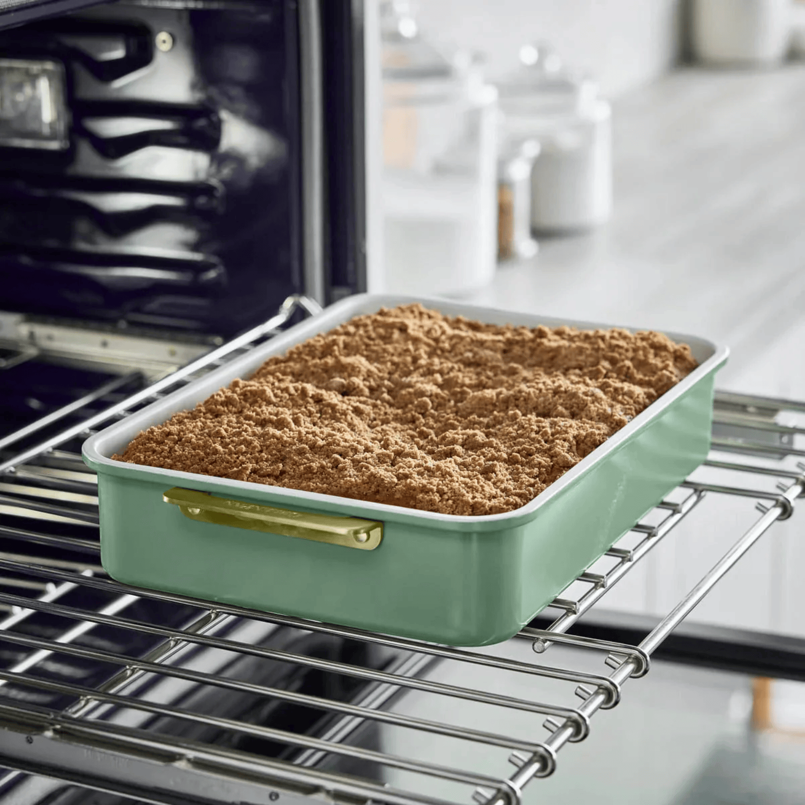 GreenPan Reserve Non-Stick Rectangular Pan 30cm x 25cm Sage Green
