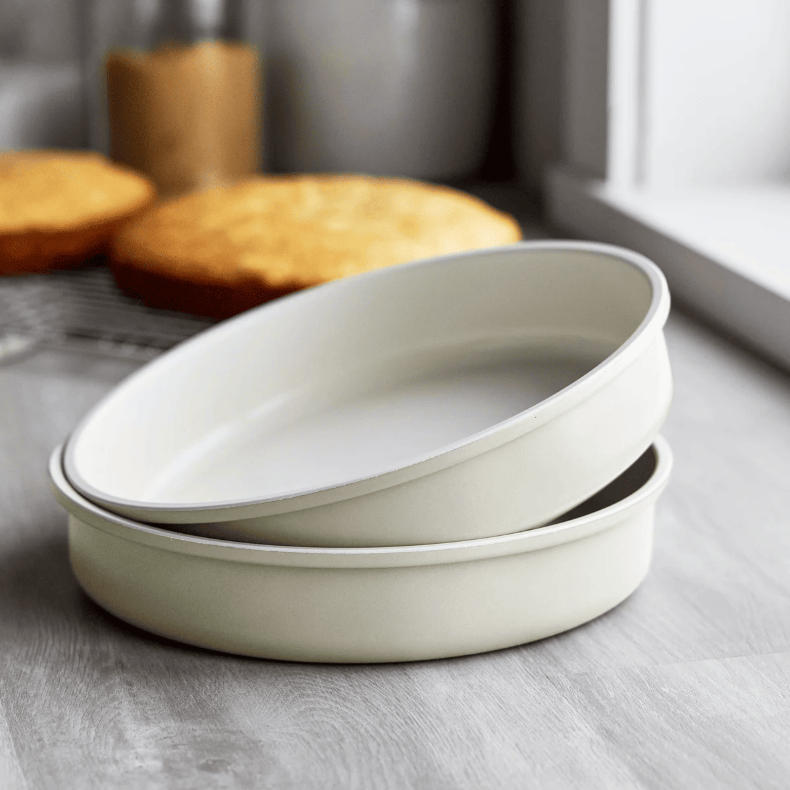 GreenPan Reserve Non-Stick Round Cake Pan 23cm Cream White