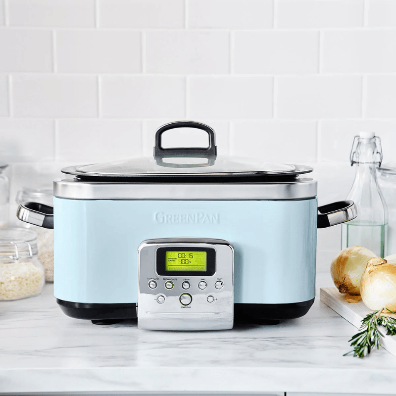 GreenPan Slow Cooker 6L Blue Haze