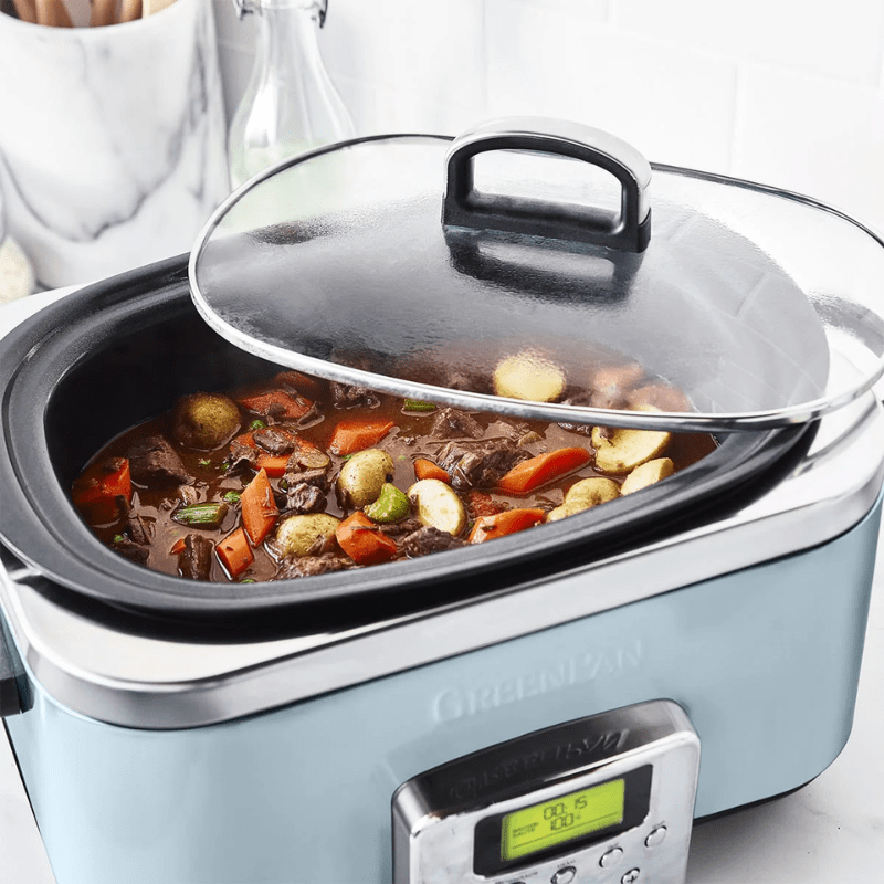 GreenPan Slow Cooker 6L Blue Haze