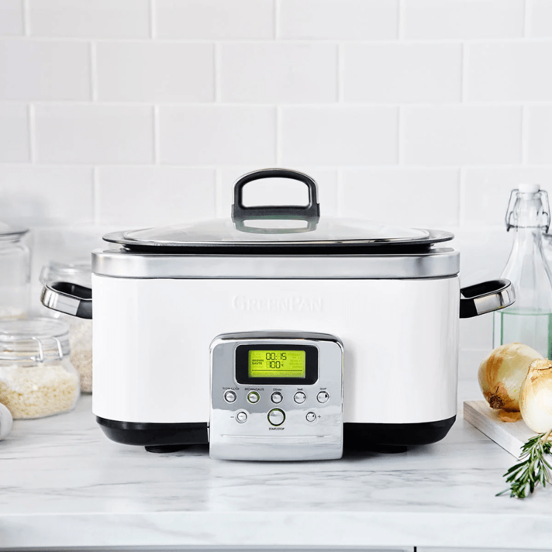 GreenPan Slow Cooker 6L Cloud Cream